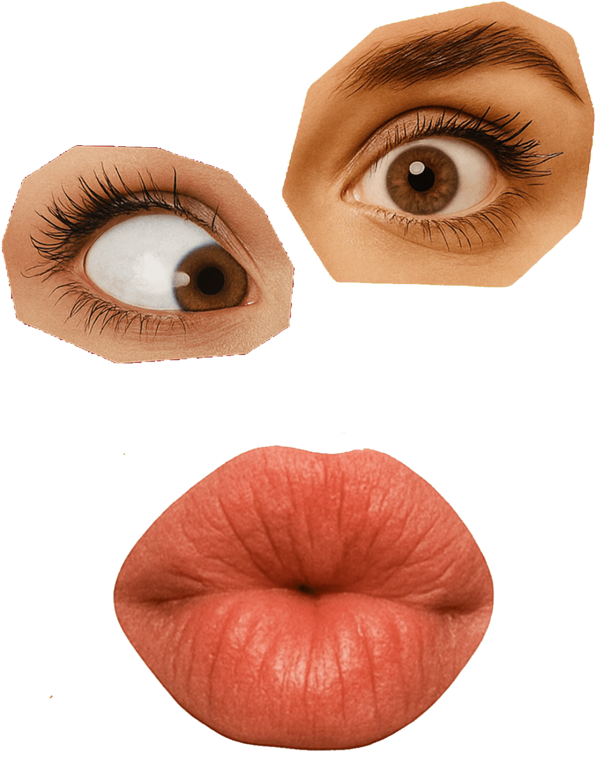 Eyes and lips collage